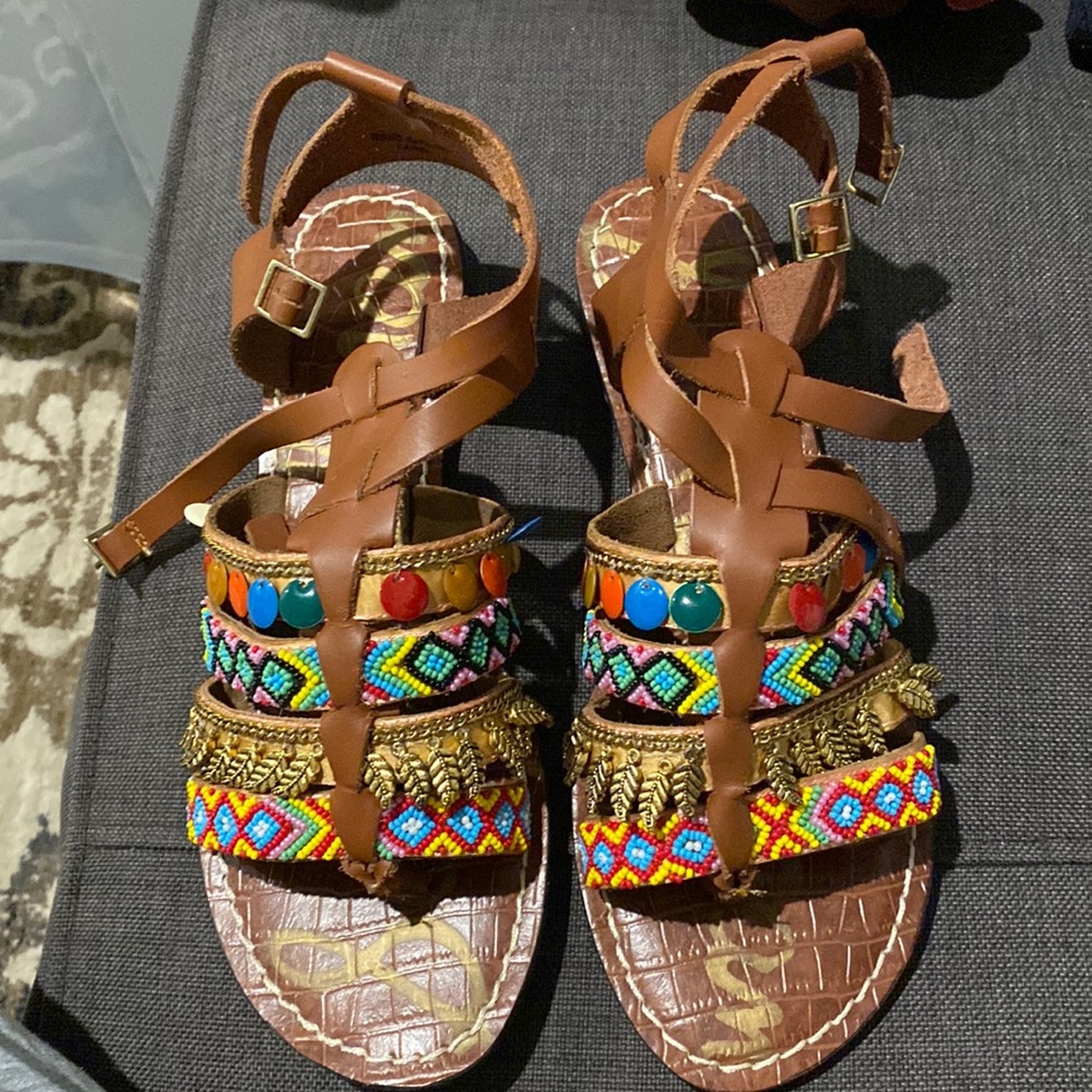 New! Size 8.5 - Sam Edelman multicolor flat sandals